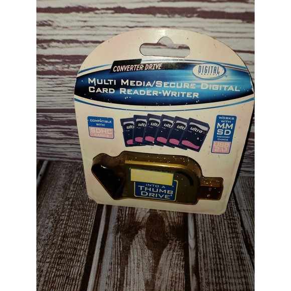 Flash Memory Card Reader and Writer USB 2.0 SD MMC Digital Concepts - Picture 2 of 4